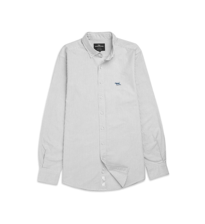 Gunn Oxford Stripe Sports Fit Shirt, HORIZON, Flat Lay