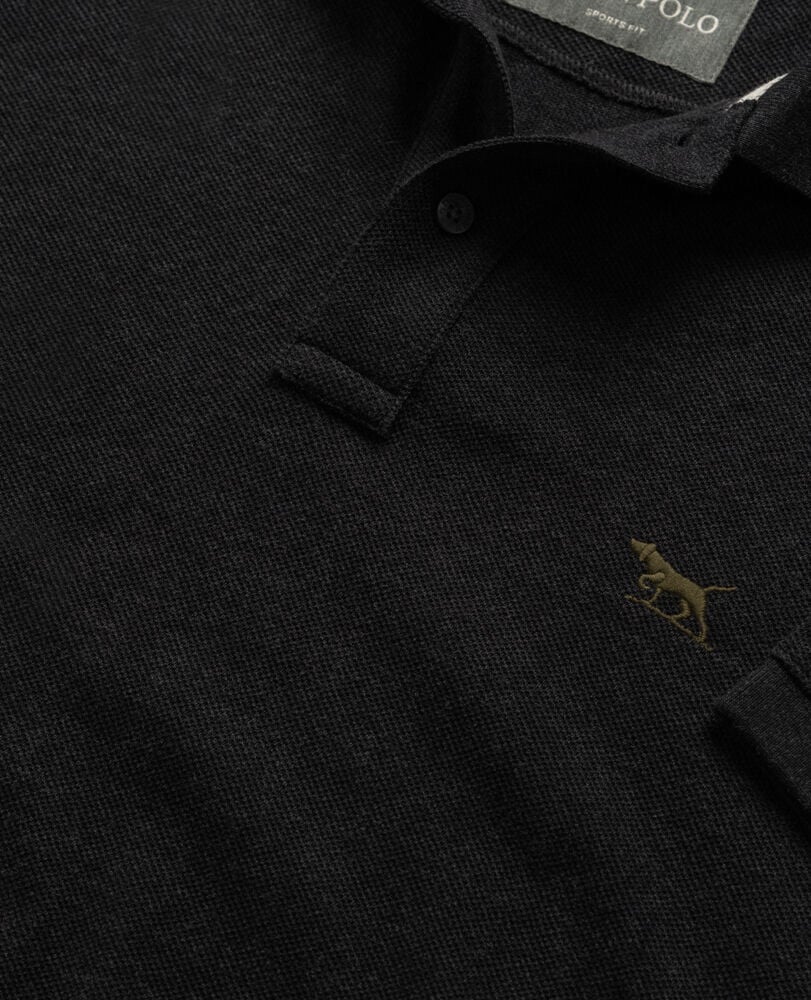 The Gunn Sports Fit Polo, CHARCOAL, Detail 2