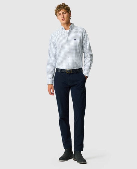 Gunn Check Oxford 3 Sports Fit Shirt, MARINE