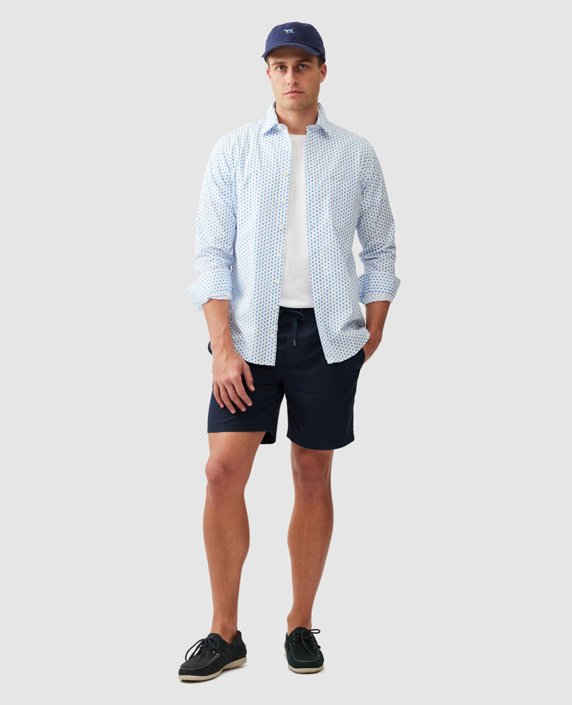 Sandyford Sports Fit Shirt, WHITE LILY, Off Front