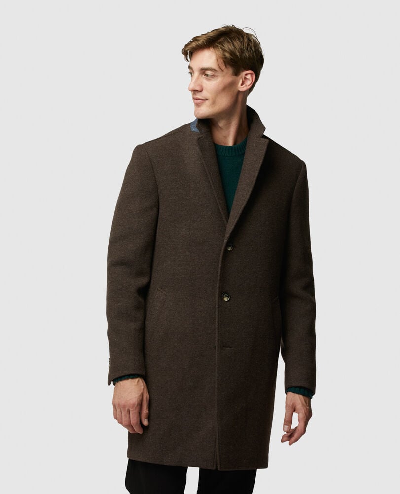 Clarendon Coat, WALNUT, Front