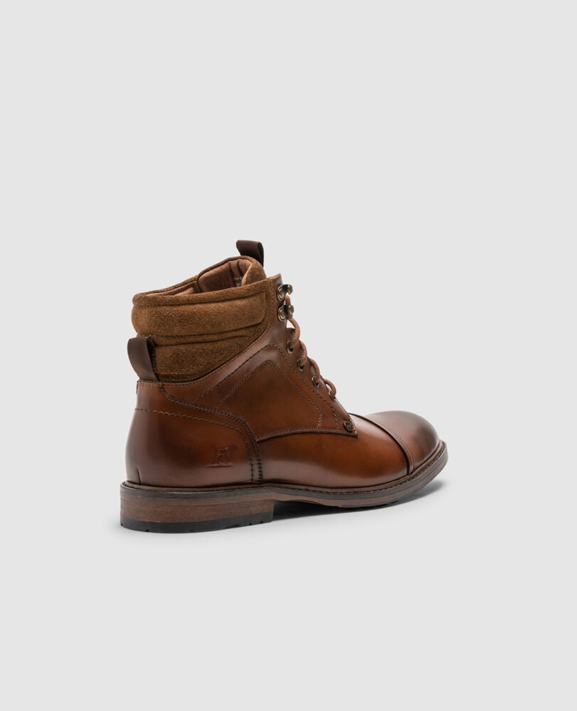 Dunedin Military Boot, TAN BURNISH, Back