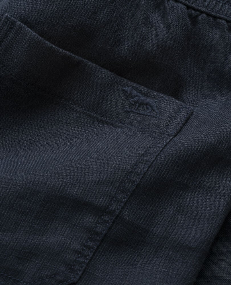 Linen 9" Resort Short, NAVY, Detail 3