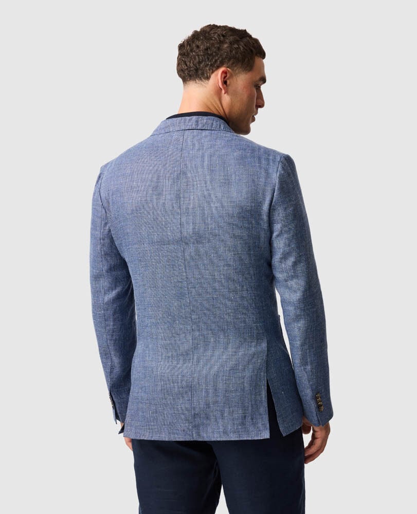 The Cascades Sports Fit Jacket, MARINA, Back