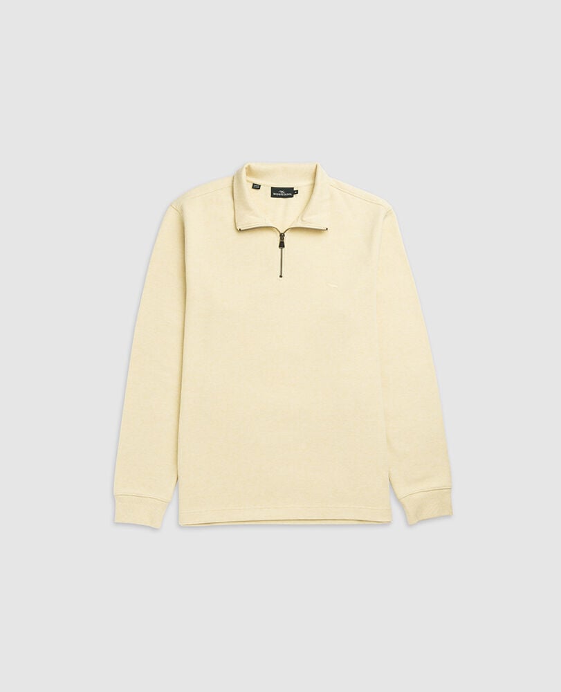 Alton Ave 1/4 Zip Sweatshirt, LEMON, Flat Lay