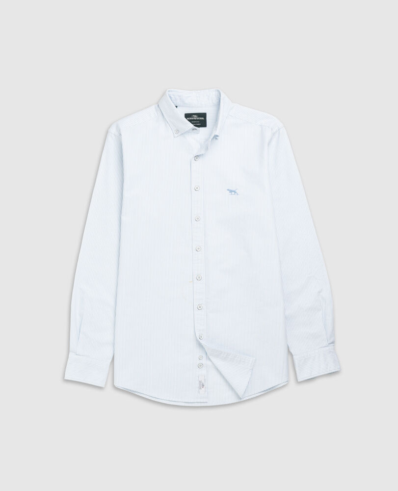 Gestreiftes Oxfordhemd Gunn mit sportlicher Passform, CAPRI, Flat Lay