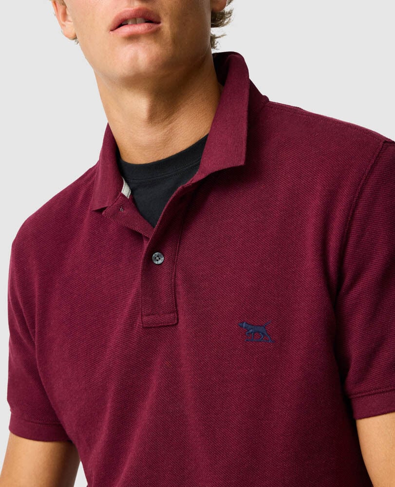 The Gunn Sports Fit Polo, OXBLOOD, Detail 3