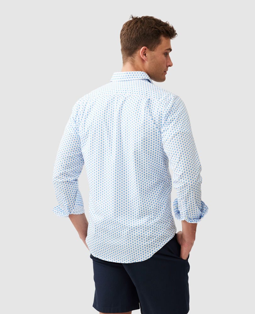 Sandyford Sports Fit Shirt, WHITE LILY, Back