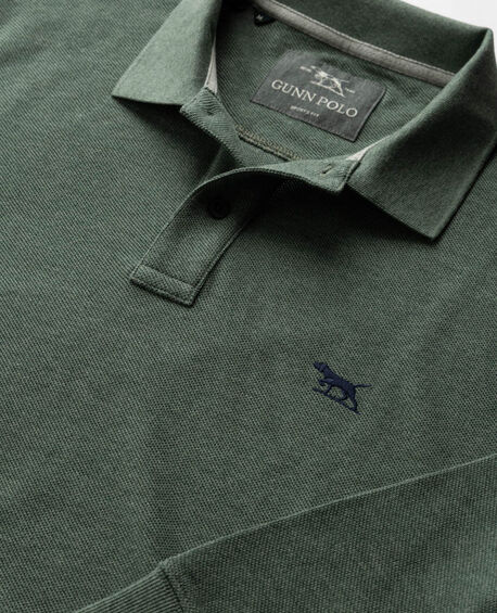 Long Sleeve Sports Fit Gunn Polo, FERN