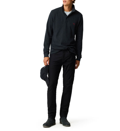 Long Sleeve Sports Fit Gunn Polo, GRAPHITE