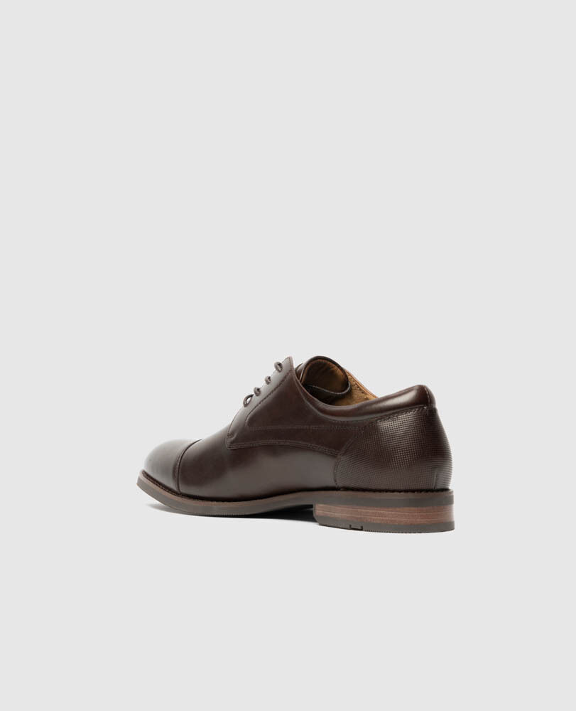 Loburn Derby Shoe, CHOCOLATE, Flat Lay