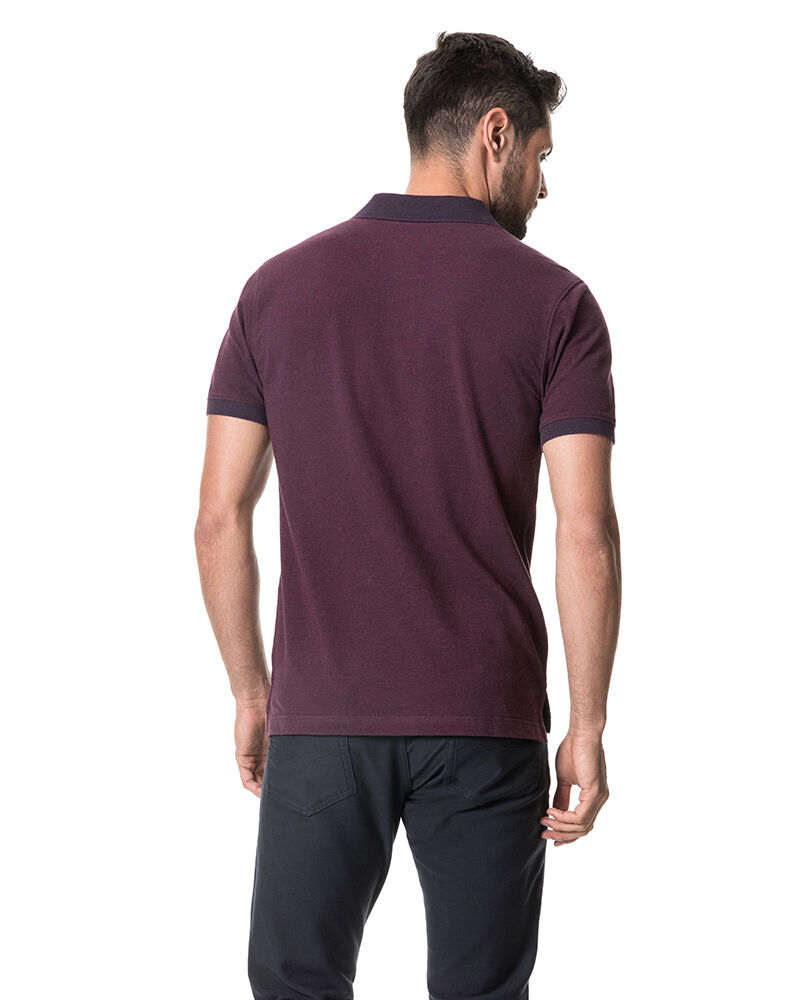 New Haven Sports Fit Polo, MAGENTA, Flat Lay