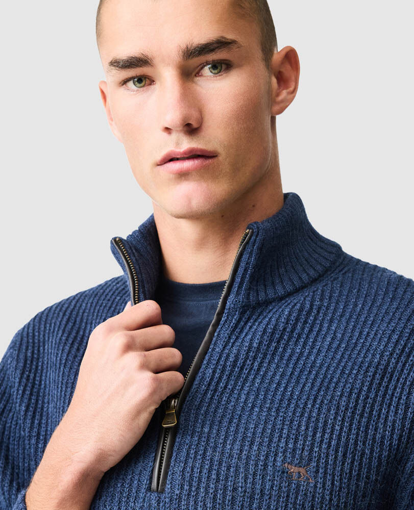 Huka Lodge Knit, NAVY MARLE, Detail 3