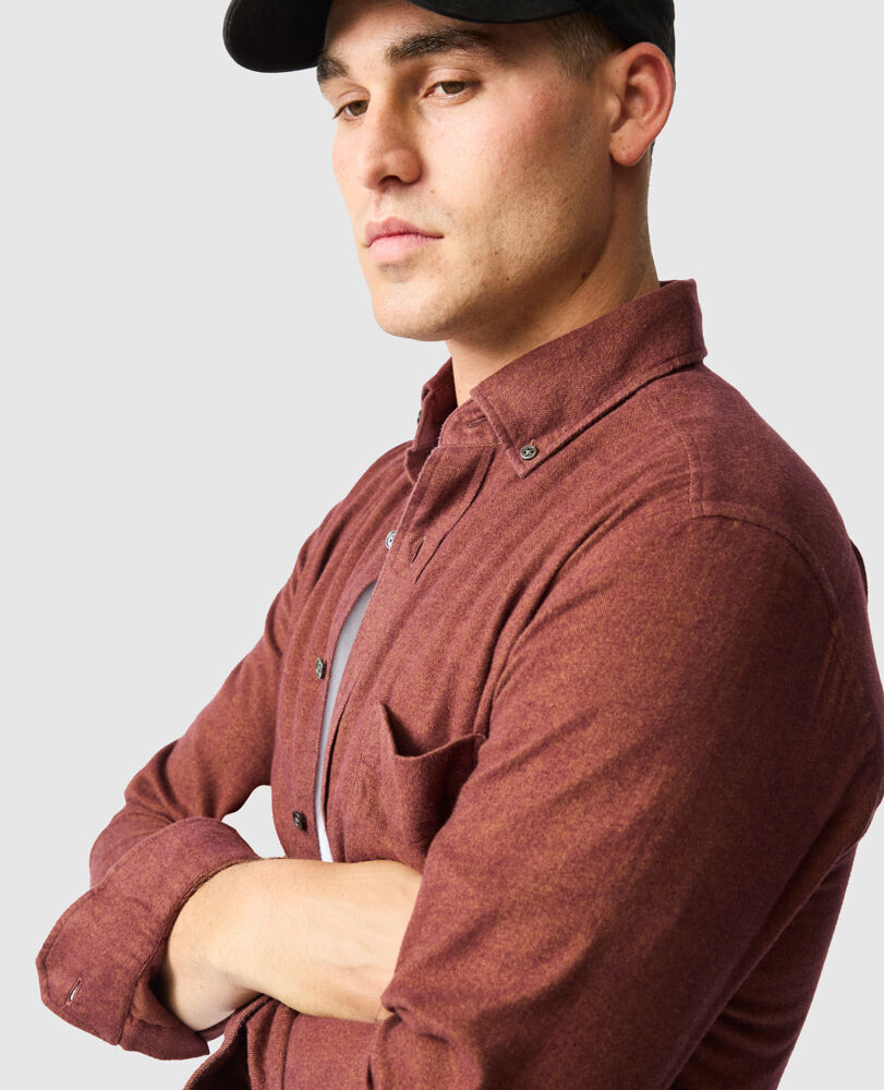 Barrhill Sports Fit Shirt, RUST, Detail 3