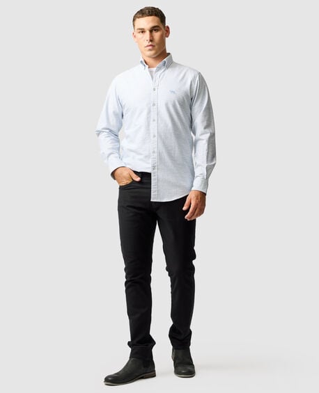 Gunn Check Oxford 5 Sports Fit Shirt, DUSK BLUE