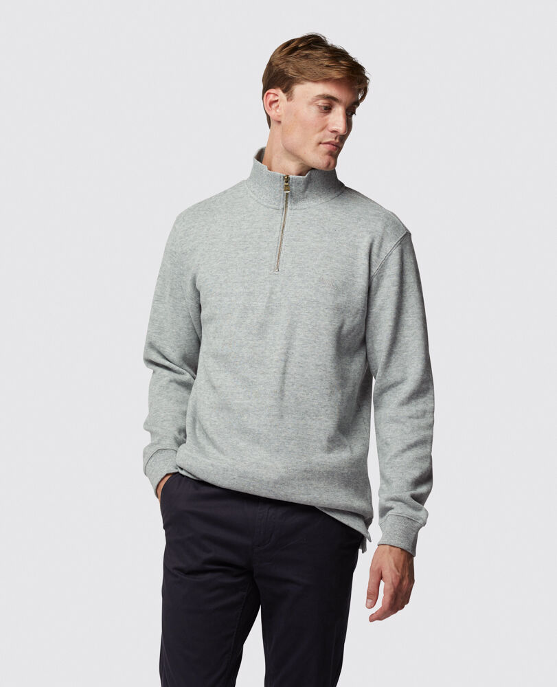 Alton Ave 1/4 Zip Sweat, FOG, Front