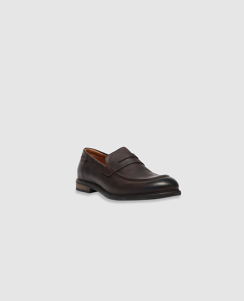 Portobello Mocc Slip On, BROWN, Off Front