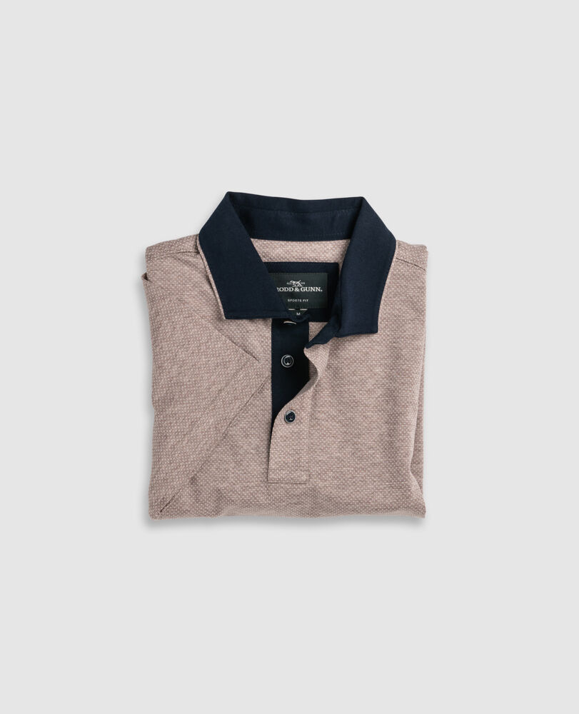 Stanley Point Sports Fit Polo, MOCHA, Flat Lay