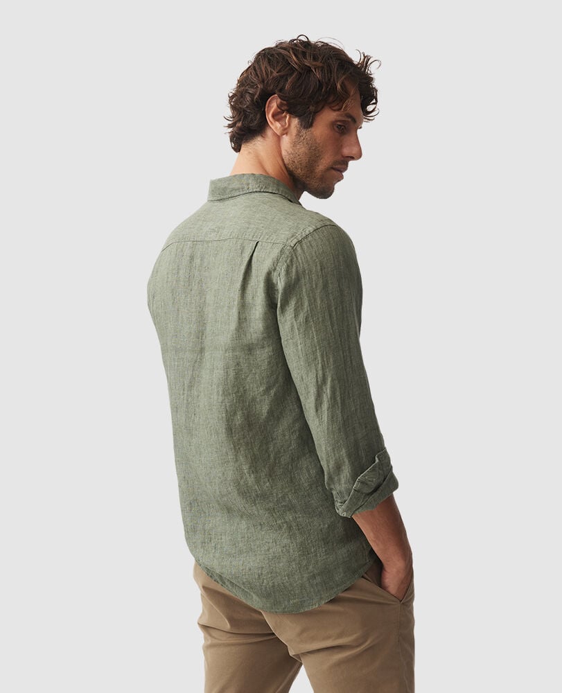 Coromandel Sports Fit Shirt, KELP, Back