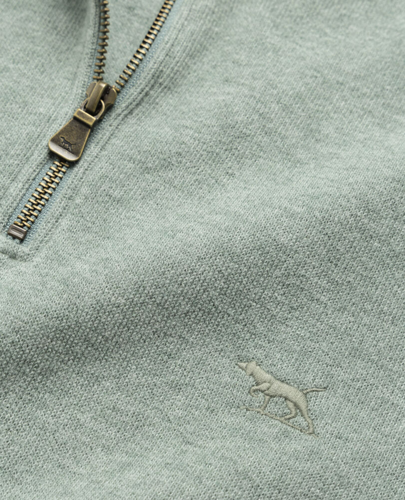 Sweatshirt col 1/4 zip alton ave, SAUGE, Detail 2