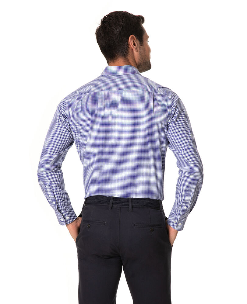 Montello Sports Fit Shirt, ROYAL, Flat Lay