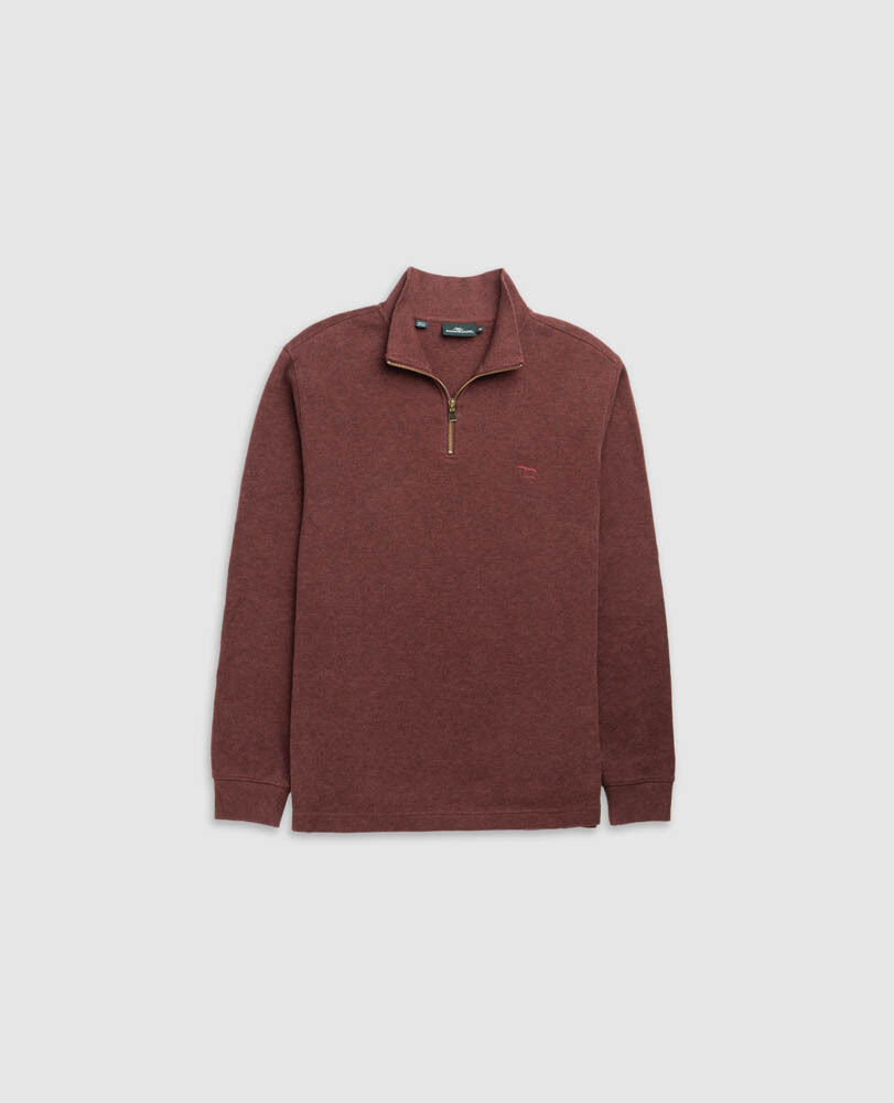 Sweatshirt col 1/4 zip alton ave, ROUILLE, Flat Lay