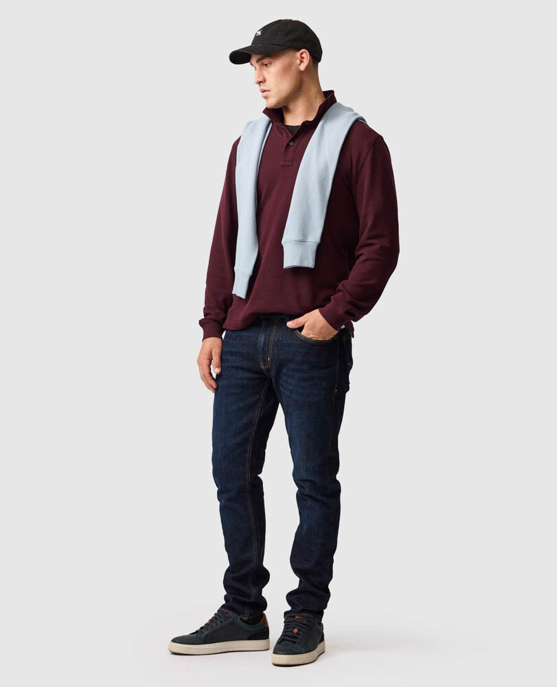 Langärmeliges Gunn Polo, SCHWARZE FEIGE, Off Front