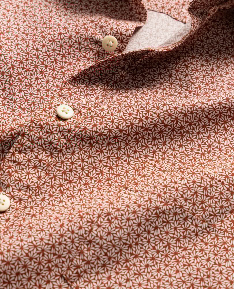 Collingwood Sports Fit Shirt, BURNT ORANGE, Detail 2