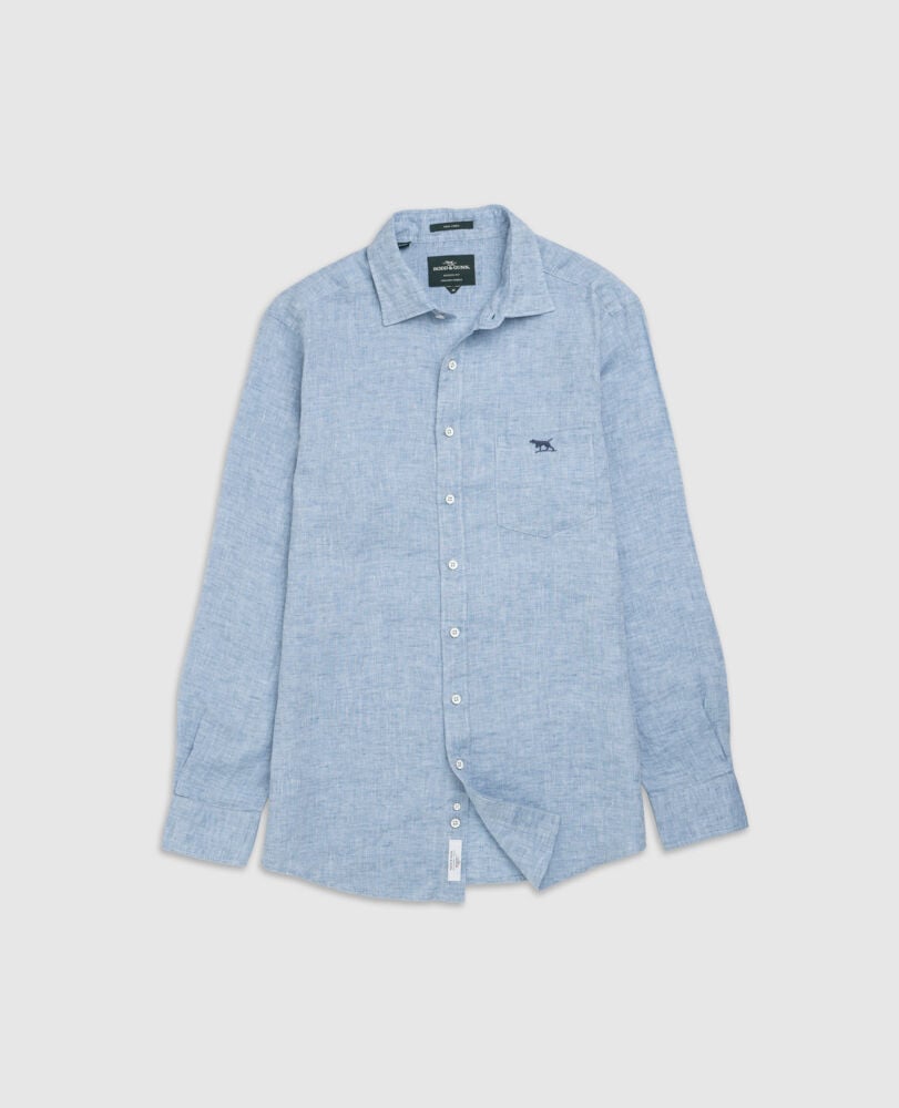 Coromandel 2 Sports Fit Shirt, DENIM, Flat Lay