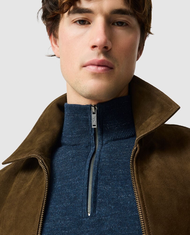 Fortrose 1/4 Zip Knit, MIDNIGHT, Detail 3