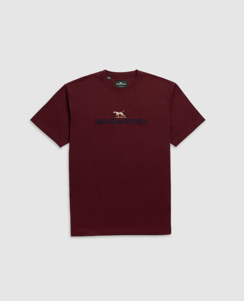 The Peaks Logo Original Fit Tee, OXBLOOD, Flat Lay