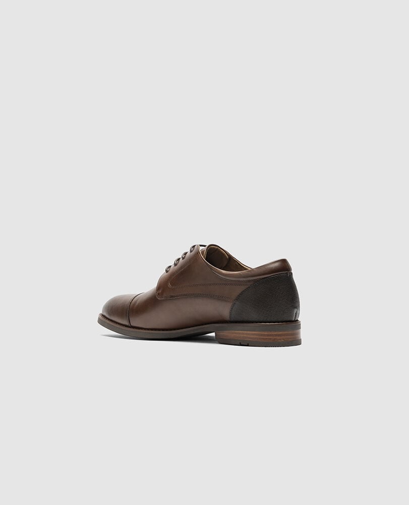 Loburn Derby Shoe, TEAK MULTI, Flat Lay