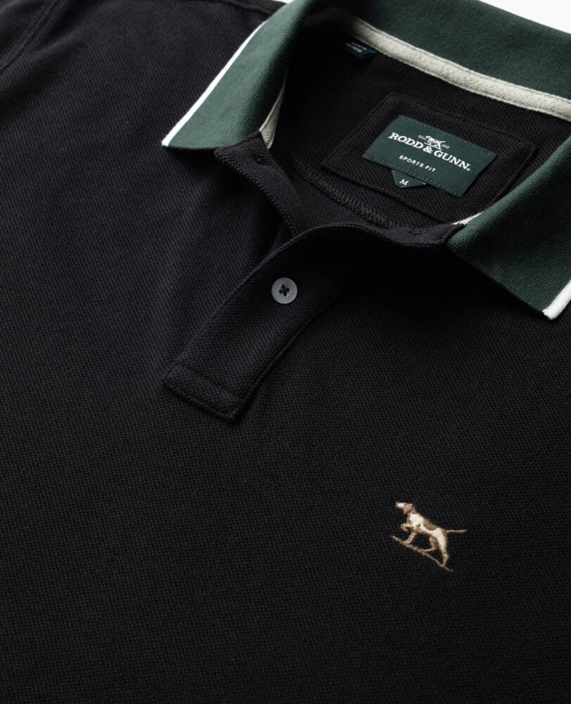 New Lynn Sports Fit Polo, ONYX, Detail 2