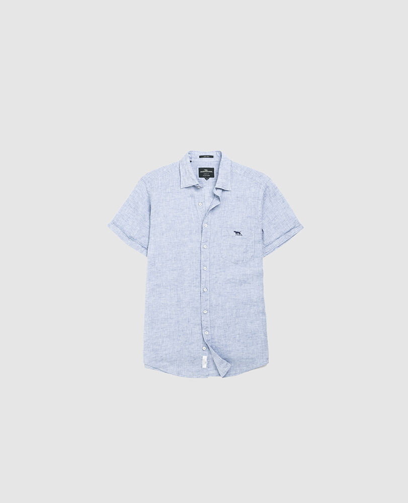 Cathedral Cove Sports Fit Shirt, DENIM, Flat Lay