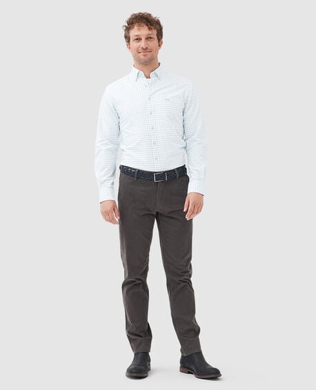 Gunn Check Oxford 3 Sports Fit Shirt, CORNFLOWER