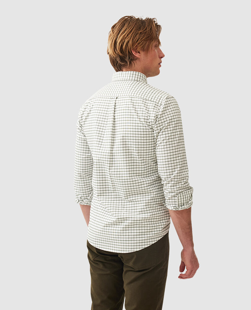Gunn Check Oxfordhemd 3 in sportlicher Passform, FARN, Back