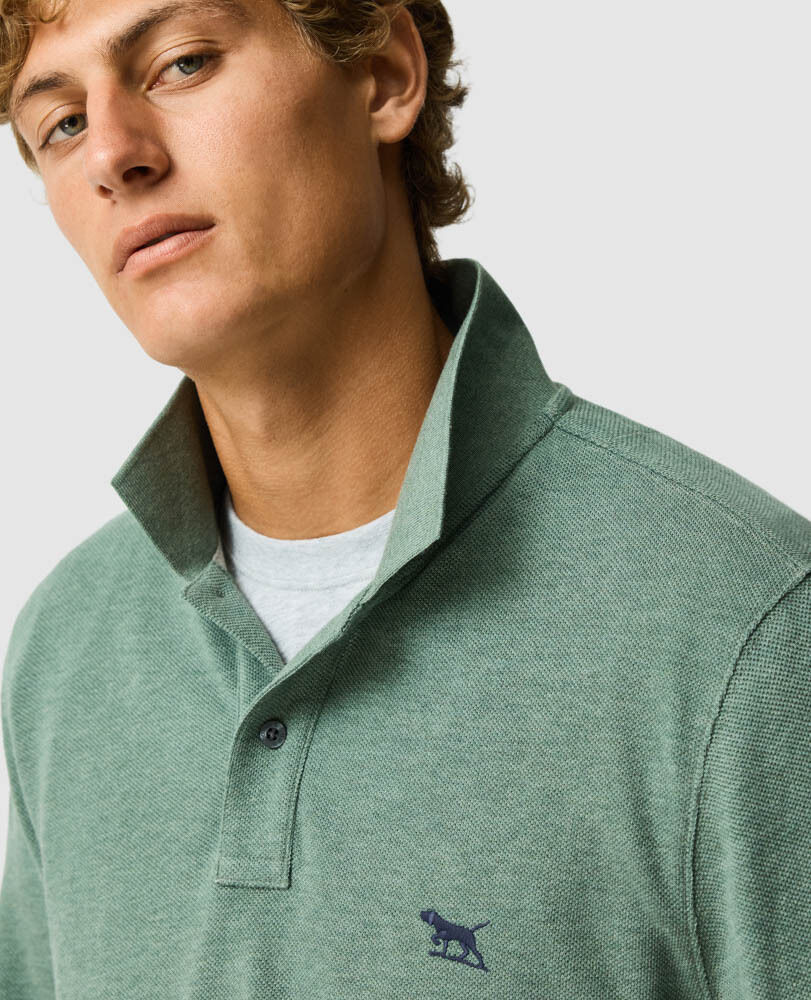 Long Sleeve Sports Fit Gunn Polo, FERN, Detail 3