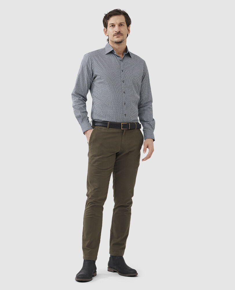 Marlow Sports Fit Shirt, MIDNIGHT, Off Front