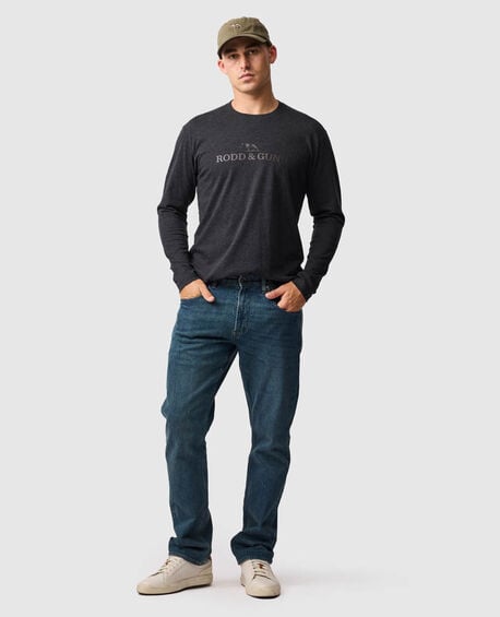 Long Sleeve Logo T-Shirt, CHARCOAL