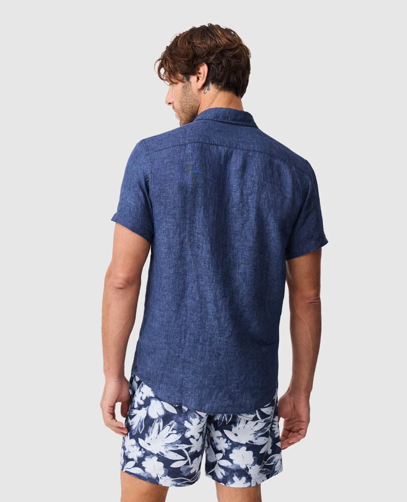 Chemise coupe sportive Palm Beach, MARINE, Back