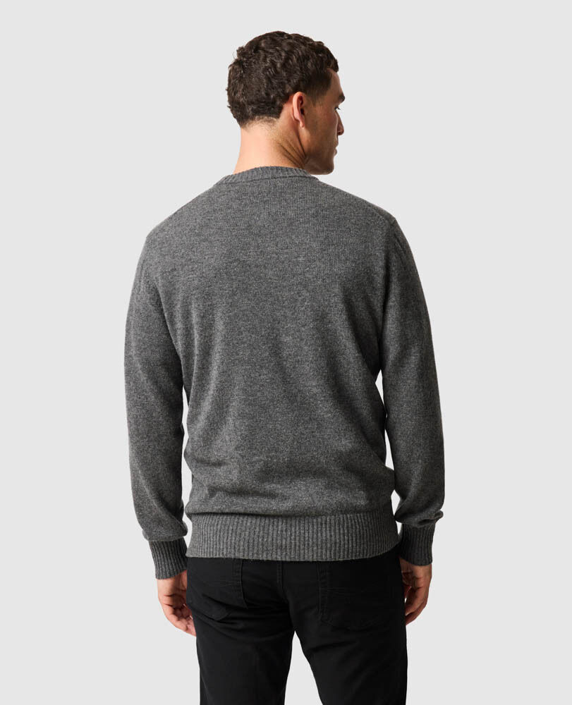 Stewart Island Knit &middot; Asphalt LG, ASPHALT, Back