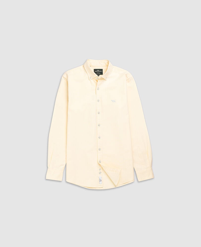 Oxfordhemd Gunn mit sportlicher Passform, ZITRONE, Flat Lay