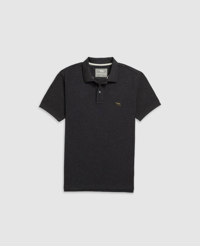 The Gunn Sports Fit Polo, CHARCOAL, Flat Lay