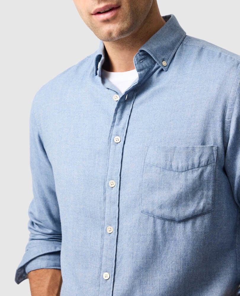 Barrhill Sports Fit Shirt, CHAMBRAY, Detail 3