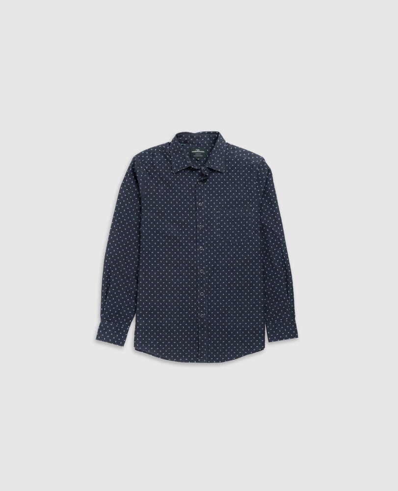 Chemise Harrington coupe sportive, MYRTILLE, Flat Lay