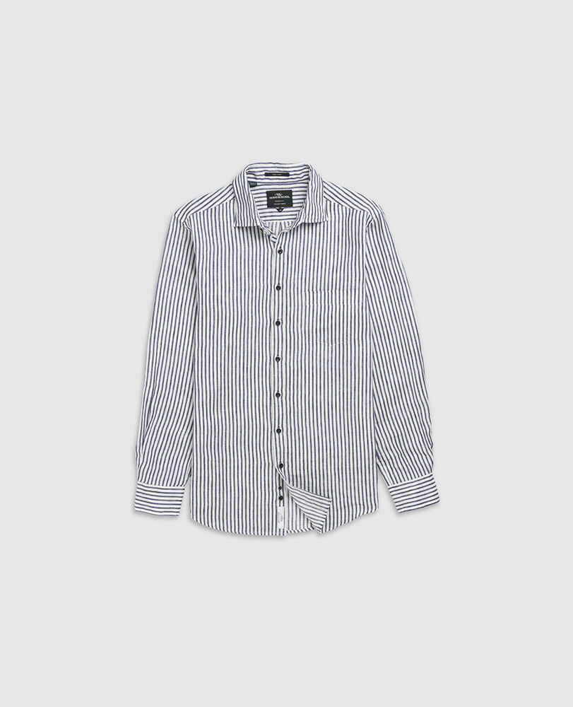 Port Charles Sports Fit Shirt, DEEP OCEAN, Flat Lay