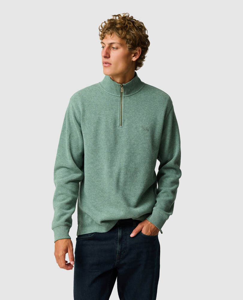 Sweatshirt col 1/4 zip alton ave, FOUG&Egrave;RE, Front