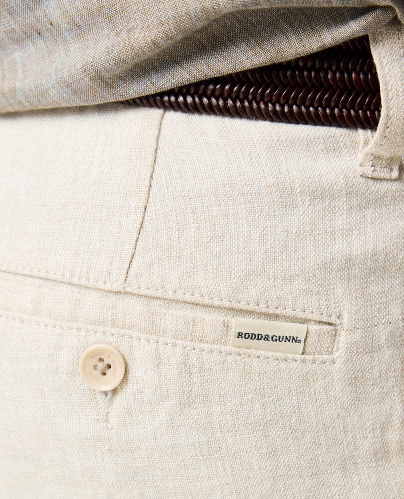 Resort Linen Pant, OATMEAL, Back