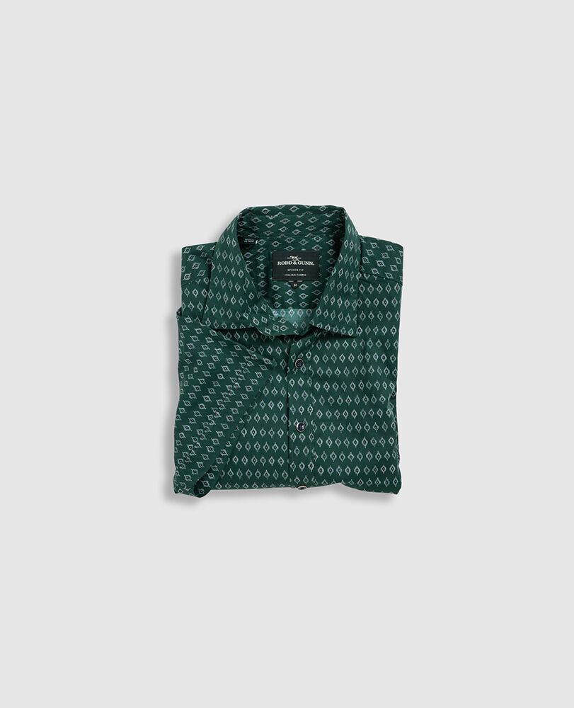 Warring Taylor Sports Fit Shirt, SMARAGD, Flat Lay