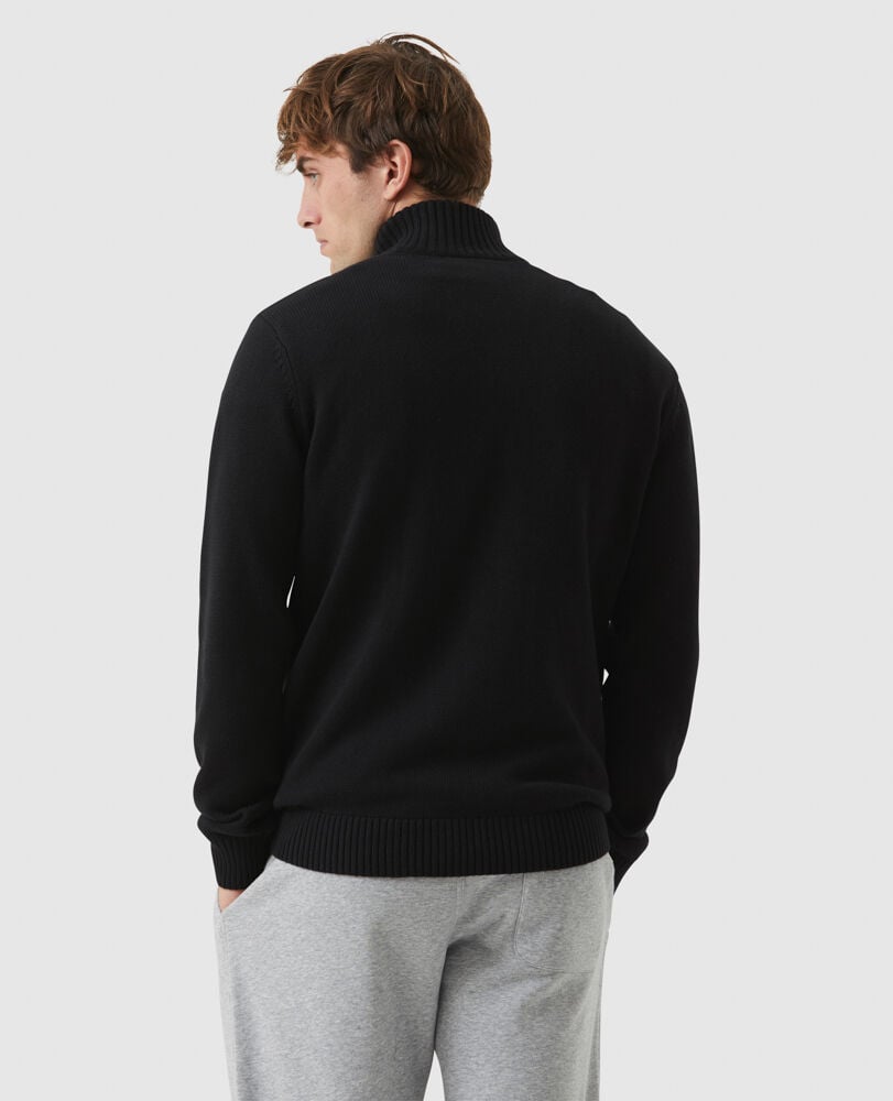 Merrick Bay 1/4 Zip Sweater, COAL, Back
